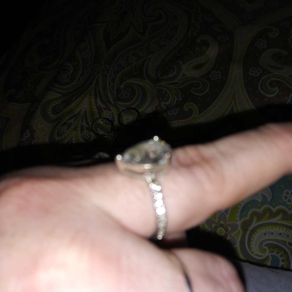 Lab Created Diamond Pear Shaped Ring - image 5